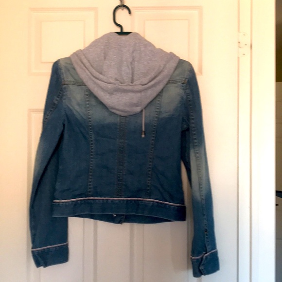 Esprit Jean Jacket with light gray hood & sleeves, Size: 8 - Picture 2 of 5